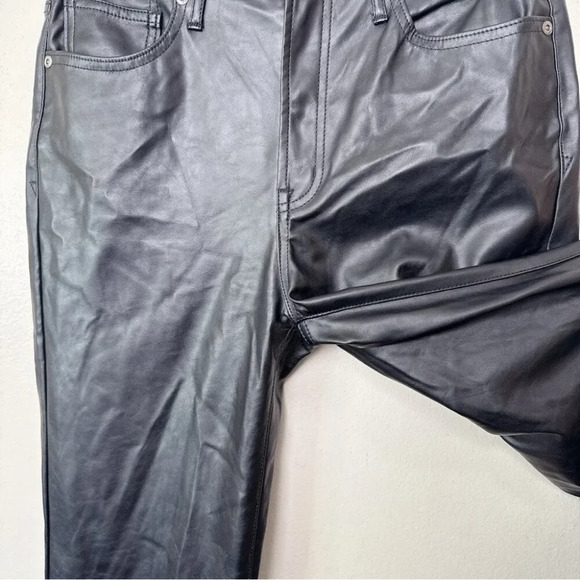 Gap Womens 29 High Rise Vegan Leather 70s Flare Pant - Picture 8 of 14